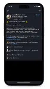 téléphone linkedin annuler alternance
