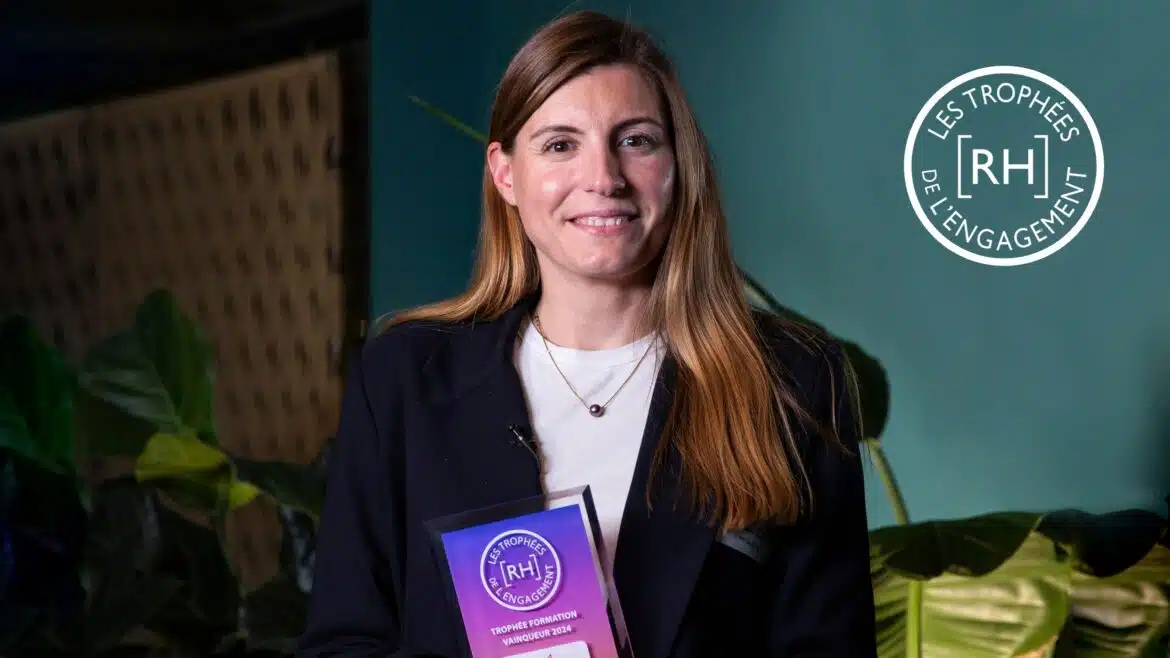 trophée RH myrhline remis à Saint gobain distribution france