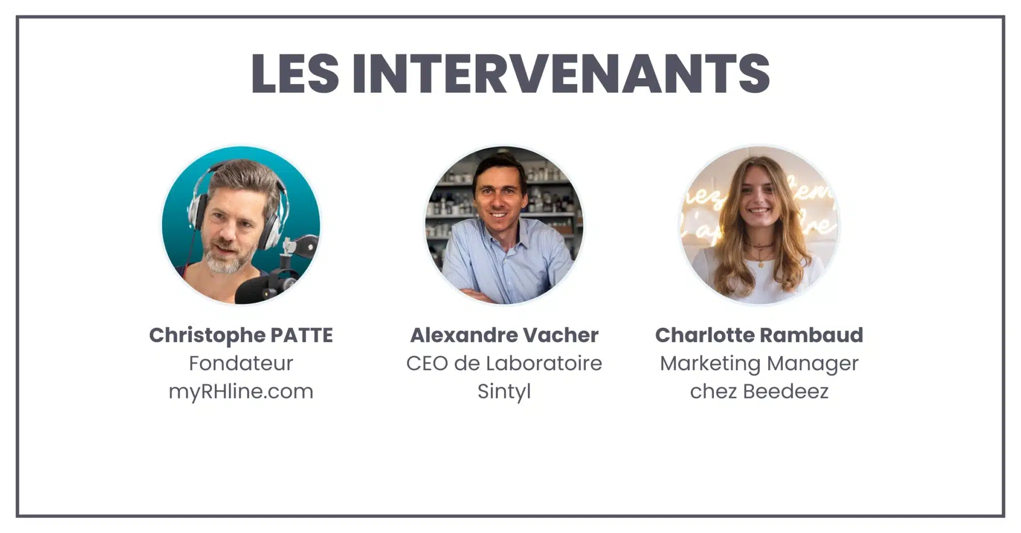 Les intervenants