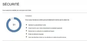 Extrait MVPI du test Hogan