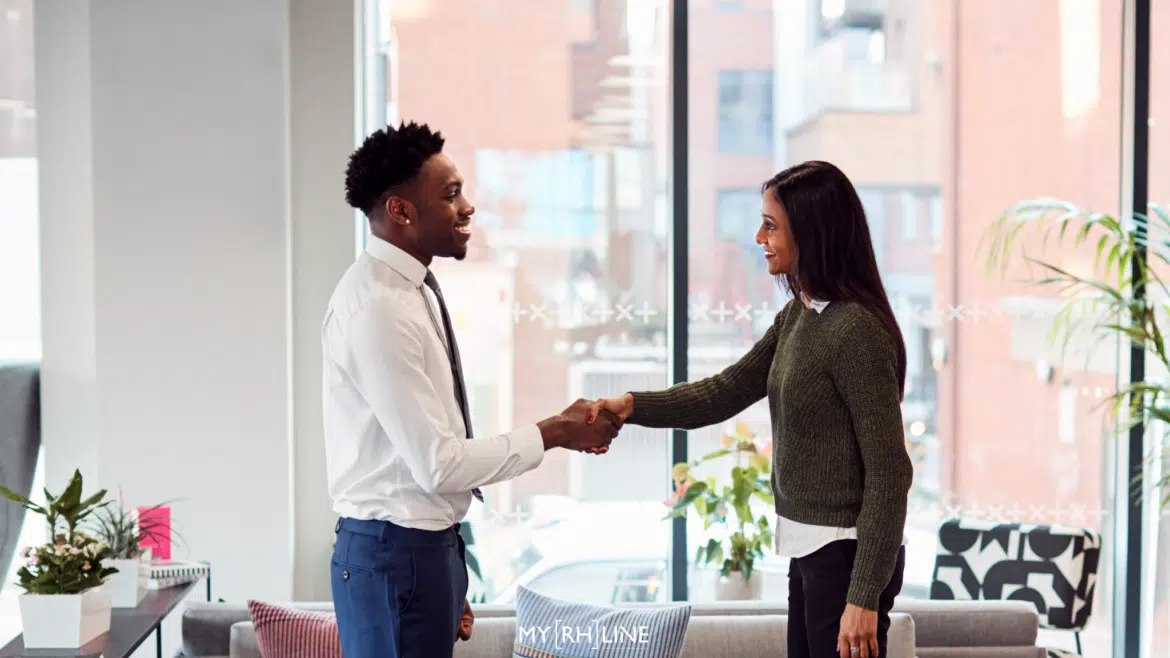 Rencontre entre un candidat et un recruteur