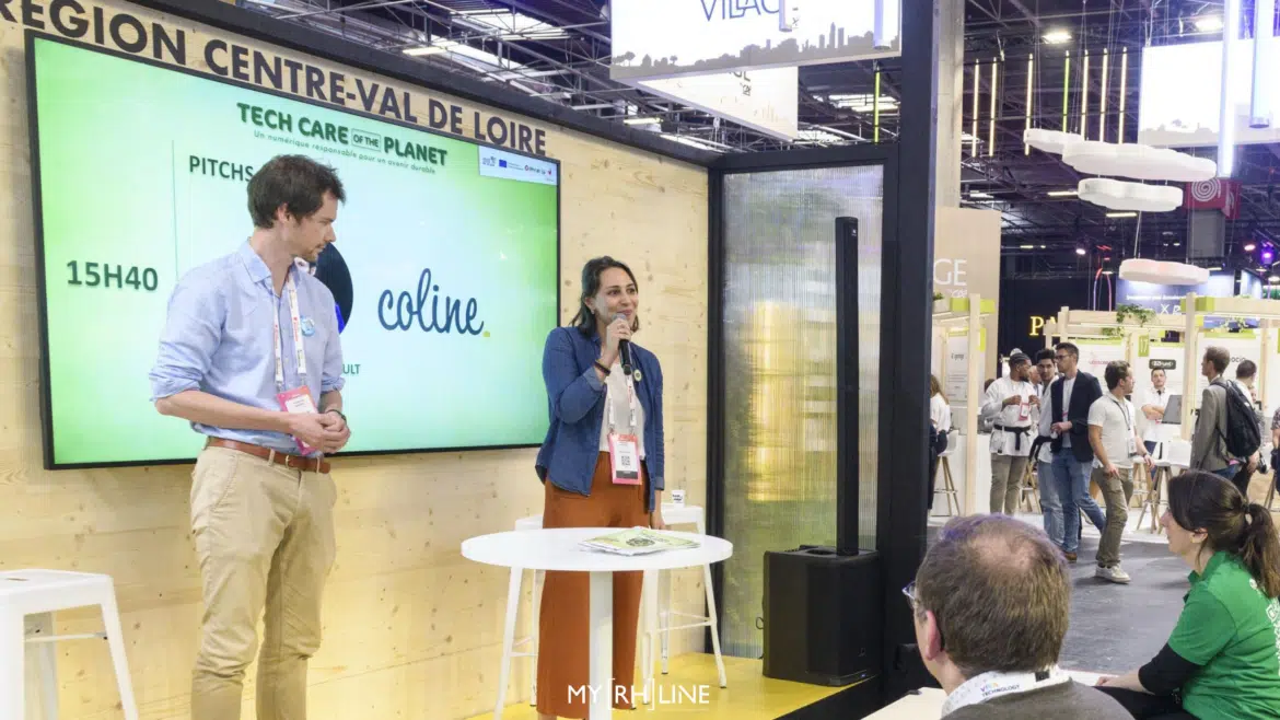 Photo de Mathilde Murzeau cofondatrice de Coline.care lors de Vivatech