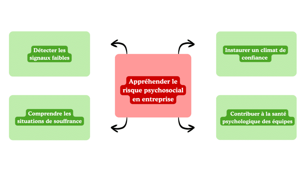 Schéma appréhender le risque psychosocial en entreprise
