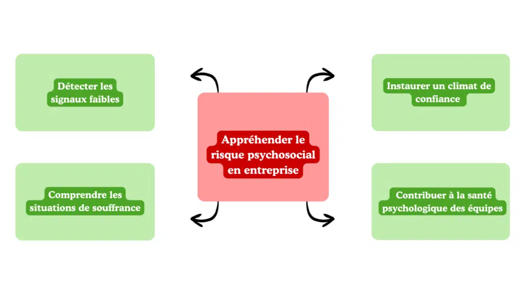 Schéma appréhender le risque psychosocial en entreprise