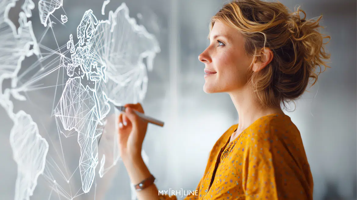 Recruteuse qui prépare sa stratégie de recrutement international